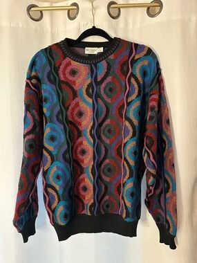 St. Croix Colorful Geometric Knit Sweater - Multicolor